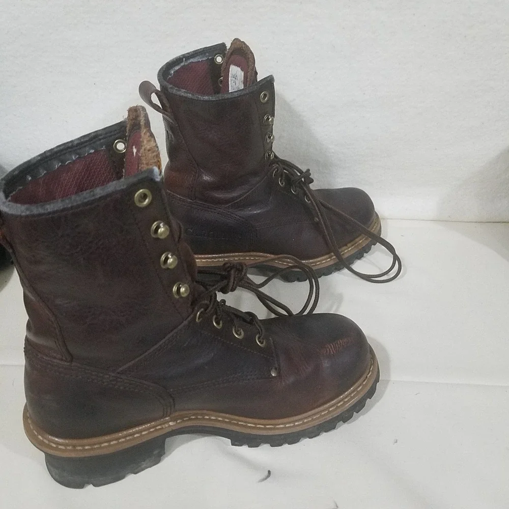 Carolina Work Boots‎ Brown Leather Lace Up Oil Resistant Mens Size 9